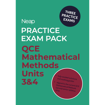 Neap Practice Exam Pack: QCE Mathematical Methods Units 3&4 (3 Exams)