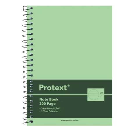 Note Book Protext A6 Spiral 200pg Asstd