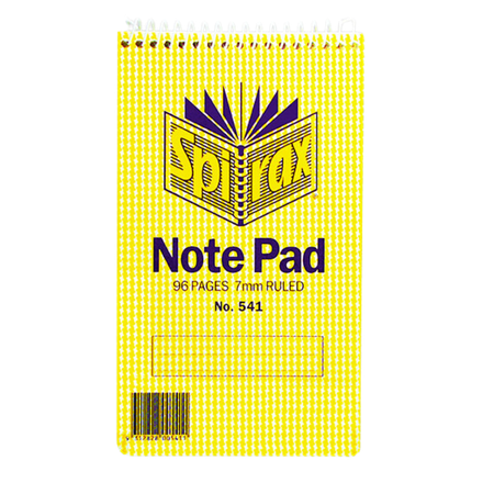 Note Book Spirax 541 147x87mm Spiral T/O 96pg