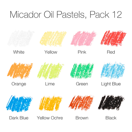 Oil Pastels Micador Standard Pack 12