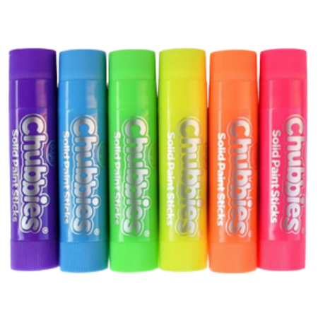 Paint Sticks Chubbies Washable Fluroescent Pack of 6