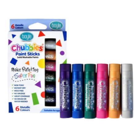Paint Sticks Chubbies Washable Metallic Pack of 6