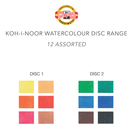 Paint Watercolour Koh-I-Noor Disc 12