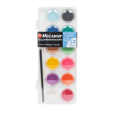 Paint Watercolour Micador Colourfun Palette 12
