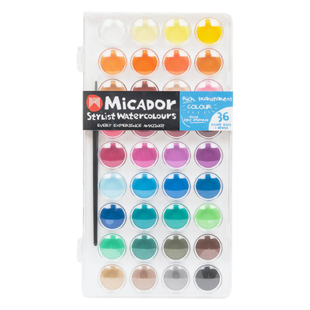 Paint Watercolour Micador Colourfun Palette 36