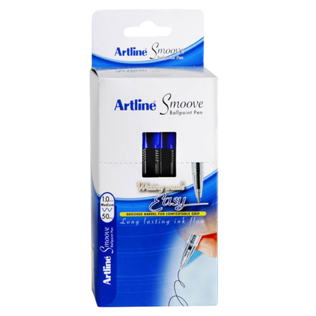 Pen Artline Smoove 8210 Medium Blue Box 50