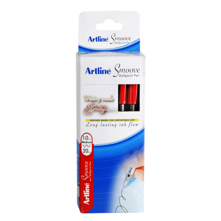 Pen Artline Smoove 8210 Medium Red Box 20