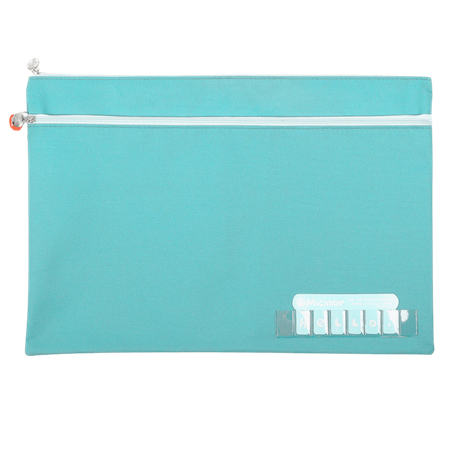 Pencil Case Micador Name 375x264mm Twin Zip Asstd Colours