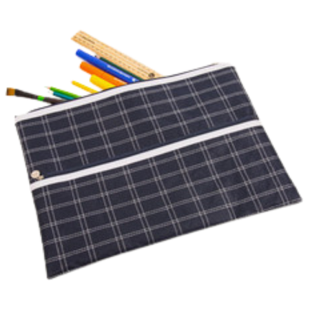 Pencil Case Micador Tartan Giant 375x265mm 2-Zip