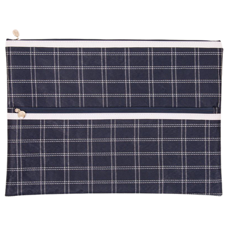 Pencil Case Micador Tartan Giant 375x265mm 2-Zip