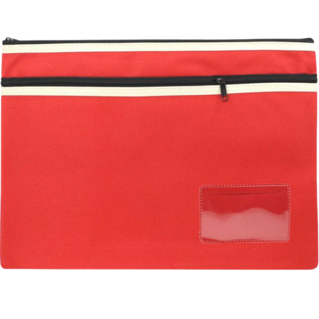 Pencil Case Osmer Large 35X26cm 2-Zip Asstd Colours