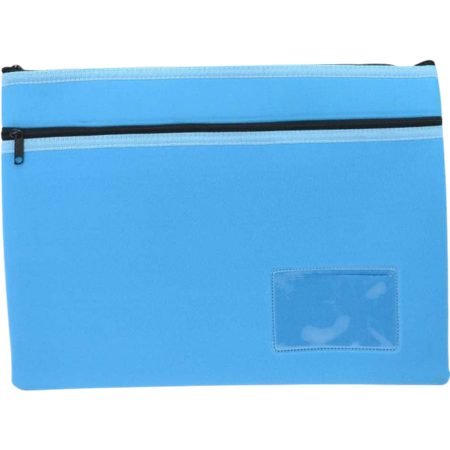 Pencil Case Osmer Large 35X26cm 2-Zip Asstd Colours