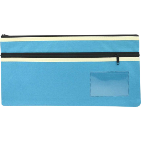 Pencil Case Osmer Medium 35X18cm 2-Zip Asstd Colours