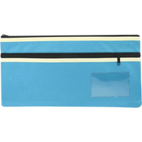 Pencil Case Osmer Medium 35X18cm 2-Zip Asstd Colours
