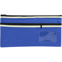 Pencil Case Osmer Medium 35X18cm 2-Zip Asstd Colours