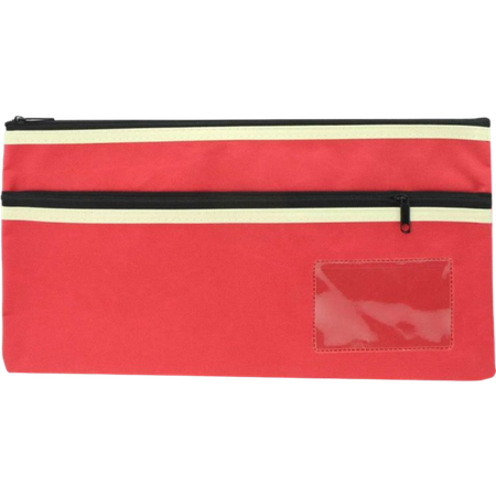 Pencil Case Osmer Medium 35X18cm 2-Zip Asstd Colours
