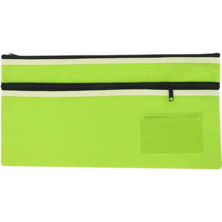 Pencil Case Osmer Medium 35X18cm 2-Zip Asstd Colours