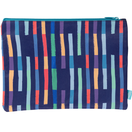 Pencil Case Spencil A4 Twin Zip Bright Stripes