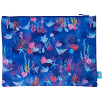 Pencil Case Spencil A4 Twin Zip Coral Garden
