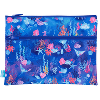 Pencil Case Spencil A4 Twin Zip Coral Garden