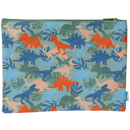 Pencil Case Spencil A4 Twin Zip Dinosaur Safari