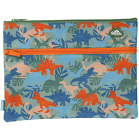 Pencil Case Spencil A4 Twin Zip Dinosaur Safari