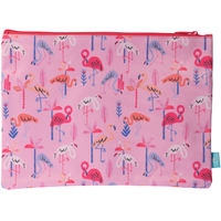 Pencil Case Spencil A4 Twin Zip Flamingo Splash