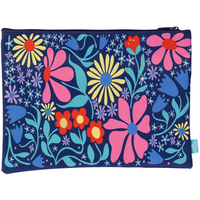 Pencil Case Spencil A4 Twin Zip Flower Fun