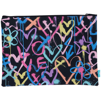 Pencil Case Spencil A4 Twin Zip Hearts & Crosses
