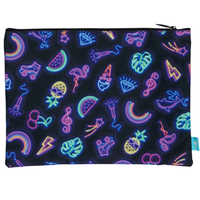 Pencil Case Spencil A4 Twin Zip Neon Party