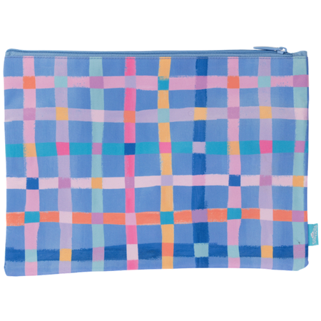 Pencil Case Spencil A4 Twin Zip Pastel Plaid