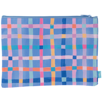Pencil Case Spencil A4 Twin Zip Pastel Plaid