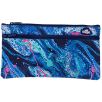 Pencil Case Spencil Rectangle Twin Zip Liquid Marble