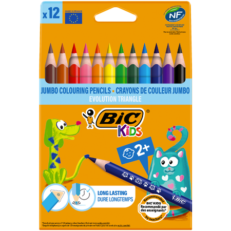 Pencil Coloured BIC Kids Evolution Triangular Pack 12