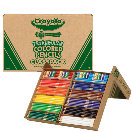 Pencil Coloured Crayola Triangular Class Pop-Up Share Pack 240
