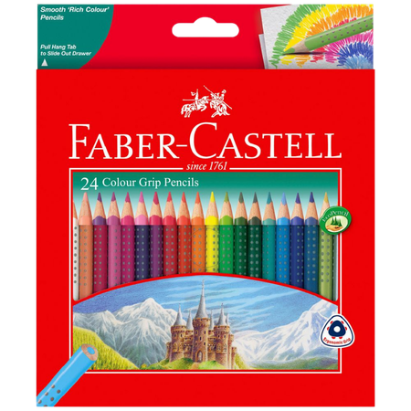 Pencil Coloured Faber Triangular Pack 24
