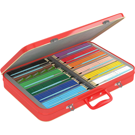 Pencil Coloured Faber Watercolour Briefcase-Style Tin of 300