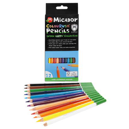 Pencil Coloured Micador FSC Colourush Pack 12
