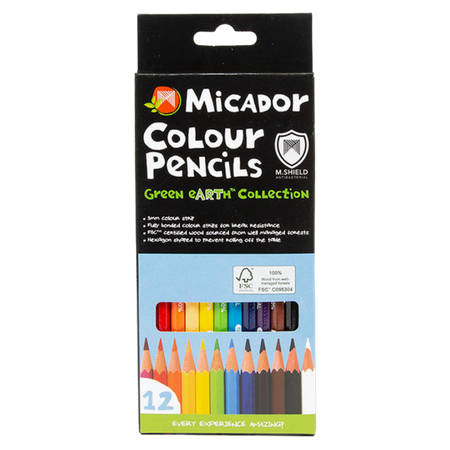 Pencil Coloured Micador Pack 12