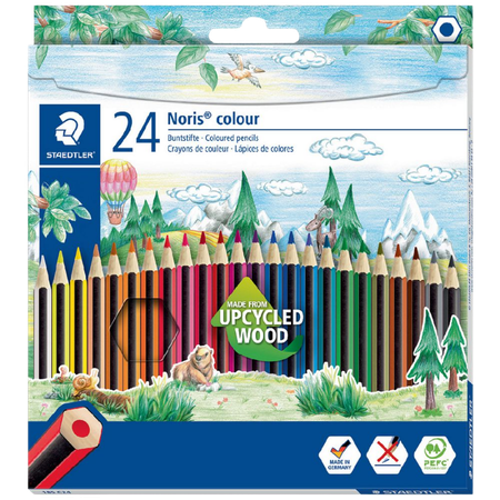 Pencil Coloured Staedtler Noris 185 Wopex Pack 24