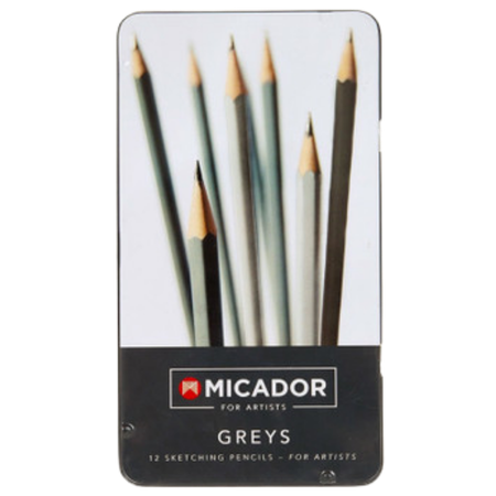 Pencil Graphite Roymac Greys Tin 12