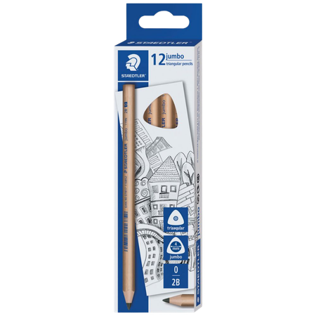 Pencil Lead Staedtler Natural Jumbo Triangular 2B Box 12