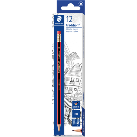 Pencil Lead Staedtler Tradition 112 Eraser Tip HB Box 12