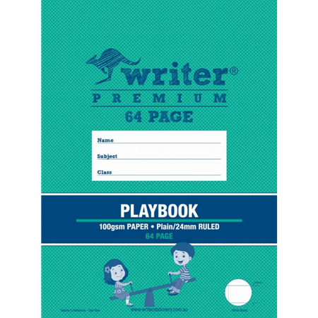 Play Book Writer Premium 330x240mm 70gsm 24mm Ruled 64pg See-Saw