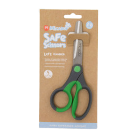 Scissors Micador Safe 130mm Left Handed Green