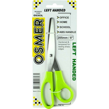 Scissors Osmer 205mm Left Handed Green