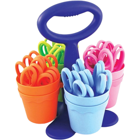 Scissors Westcott Antimicrobial 127mm Caddy 24 Asstd Colours