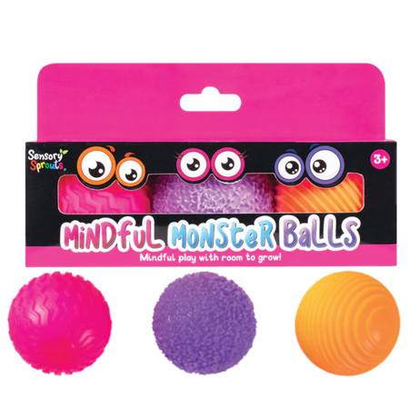 Sensory Sprouts Mindful Monster Balls (Pink Purple Orange)