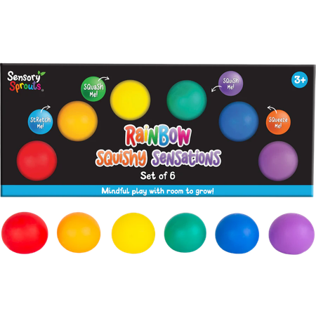 Sensory Sprouts Rainbow Squishy Sensations Set of 6