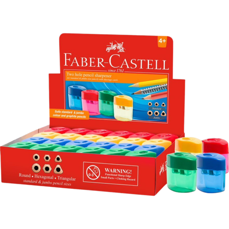 Sharpener Faber Wave With Barrel Double Hole Box 24